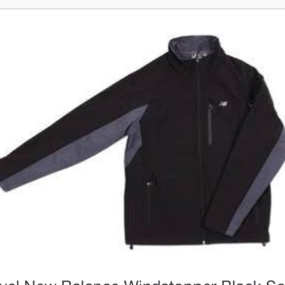 New Balance Windstopper Full Zip Black/Gray Soft Shell Jacket - Picture 7 of 7